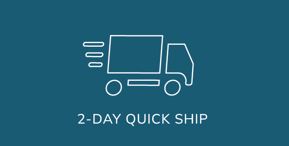 Outline of truck with '2-Day Quick Ship' text.