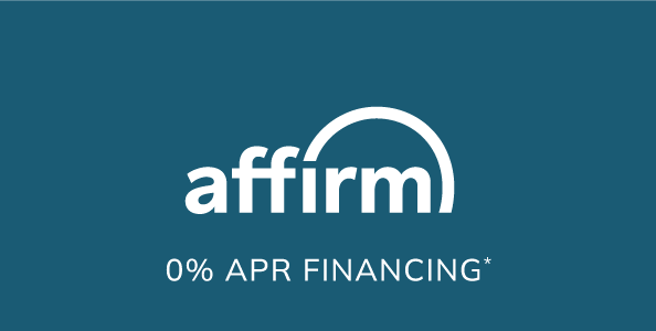 Affirm logo with 0% APR Financing text.